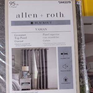 Allen + Roth Charcoal Blackout Grommet Curtain 95"